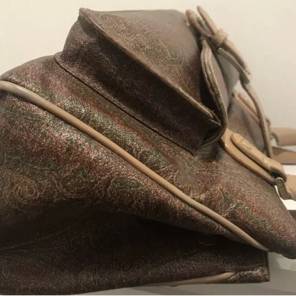 Vintage ETRO Purse Bag Paisley Women Shoulder Coated Canvas
Leather - Picture 7 of 11